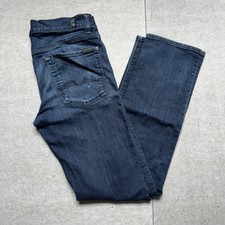 7 For All Mankind Men's Denim 31 Blue Jeans Dark Wash Slimmy Distressed Tapered