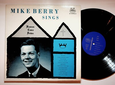 Mike Berry Sings Heaven Came Down Gospel Christian Vinyl LP Record