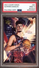 2021 Panini Court Kings #80 Alperen Sengun Level I Rookie Card Auto Psa MINT 9/9