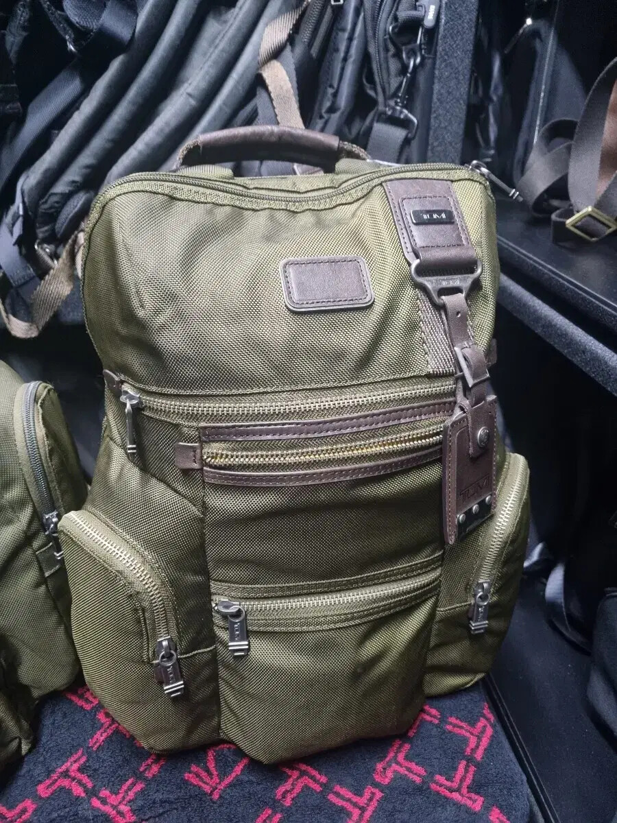 Tumi Knox limited edition olive backpack for travel and work