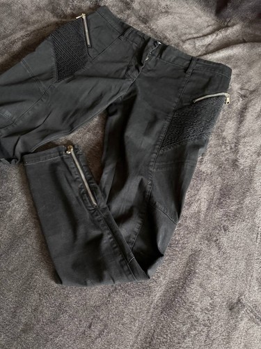 Pierre Balmain vintage zipper womans black jeans avant-garde - Picture 4 of 15
