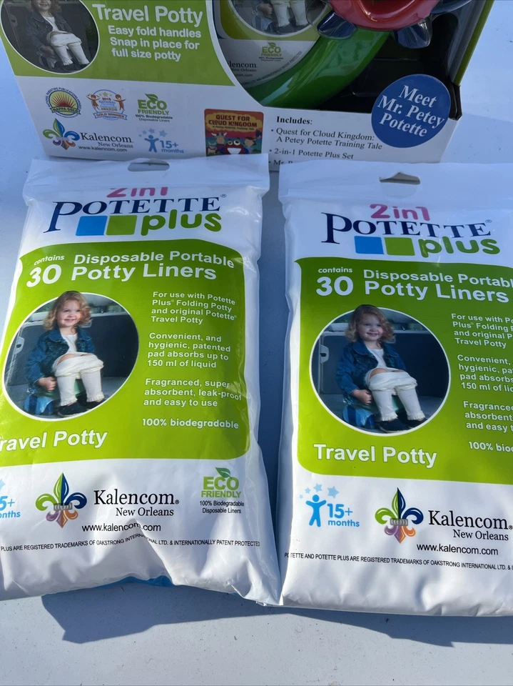 New 2 In 1 Potette Plus Portable Potty With Disposable Liners(30ct Each) - Image 3 of 3