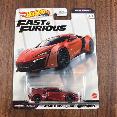 Hot Wheels Premium 2021 Fast & Furious Fast Stars W Motors Lykan Hypersport Toy