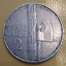 LOTTO 3 MONETE- 2 LIRE 1923 - 20 CENTESIMI 1940 ERRORE CONIO - 20 CENTESIMI 1914