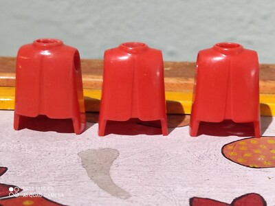 Lot De 3 Têtes Playmobil Anciennes Avec Perruques - Pièces Détachées Vintage Thème Médiéval