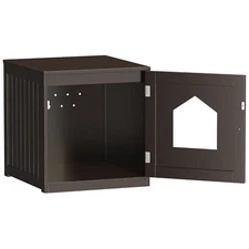 Indoor Decorative Cat Box Cat House Cat Home Pet Crate Box, Brown