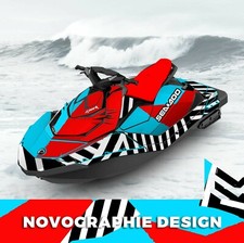 SEADOO SPARK trixx GRAPHIC KIT wraps 2up + 3up Jet Ski SEA DOO Decal Bold blue