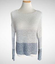 Retrod Open Knit Acrylic Colorblock Pullover Sweater, Size S