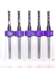 (5) 1.90mm (.0748") DIAMOND CUT CARBIDE ROUTER BURRS, FT W RINGS 4100.0748.315