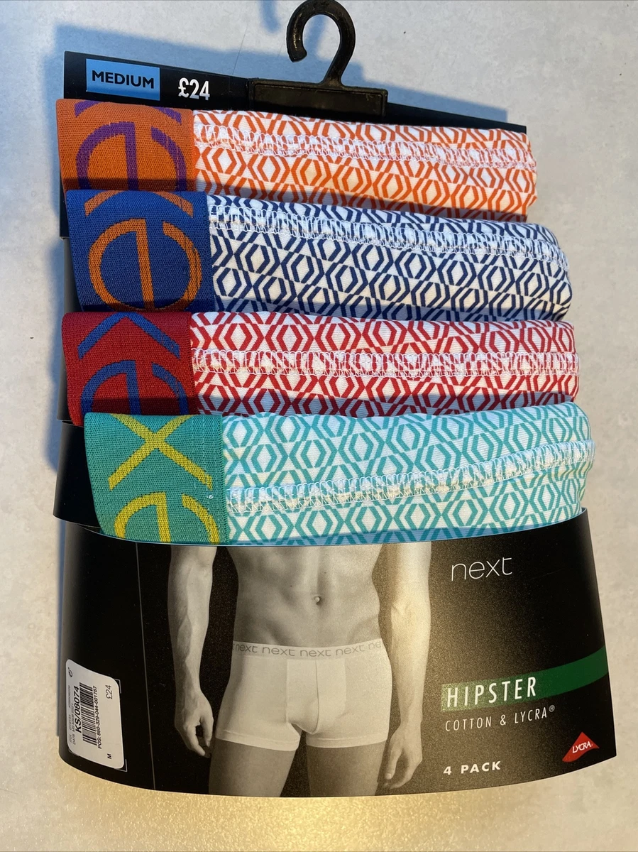 Men’s Next Boxers Hipsters Underwear 4 Pack M 33-35” *New* RRP £24