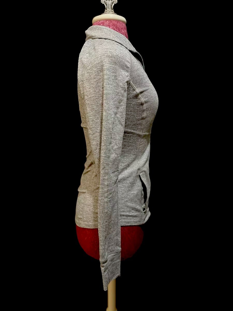 Pre-owned Old Navy Active Solid Gray Fitted Jacke… - image 2