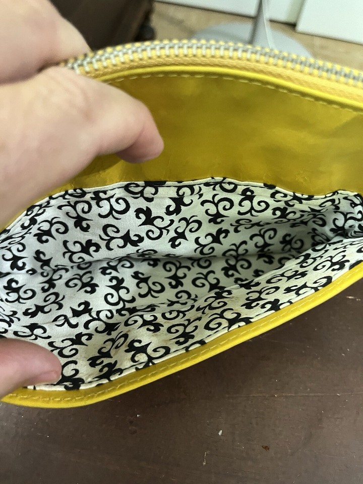 HOBO The Original Mission Crossbody Wristlet Bag in Yellow Leather eBay