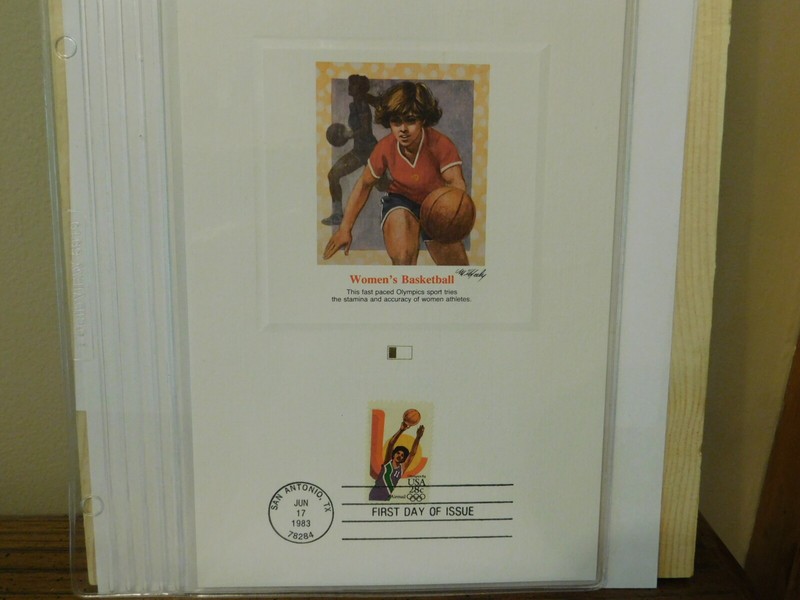 OLYMPIC WOMENS BASKETBALL STAMP FIRST DAY ISSUE 1983
