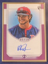 Andrew BENINTENDI 2017 Topps Transcendent Gold Framed RC Variation AUTO 5/10