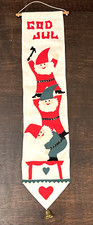 Campana de Navidad escandinava God Jul tirar colgante de pared elfos escalada bandera MCM