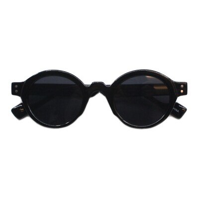 Oval Round Sunglasses Hipster Style Horn Rim Unisex Frame UV400