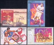 Uganda 1996 Olympic Games/Sports/Boxing/Hammer/Steam Boats/Horses 4v set  n46678