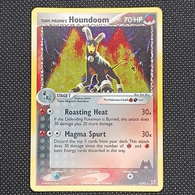 Pokemon Team Magma's Houndoom 10/95 EX Team Magma vs Team Aqua Holo ENG Exc