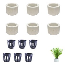 6 PCS Anti Floating Ceramic Aquarium Plant Rings Aquatic Fixed Weights Pot Tank