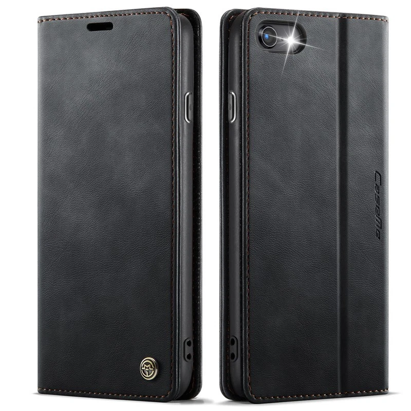 For iPhone 17 Air/16/15/14/13/12/11 XR SE 8 Leather Wallet Case Card Flip Cover - Image 4 of 4