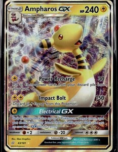 Ampharos GX 43/181 Sun & Moon Team Up Ultra Rare Holo