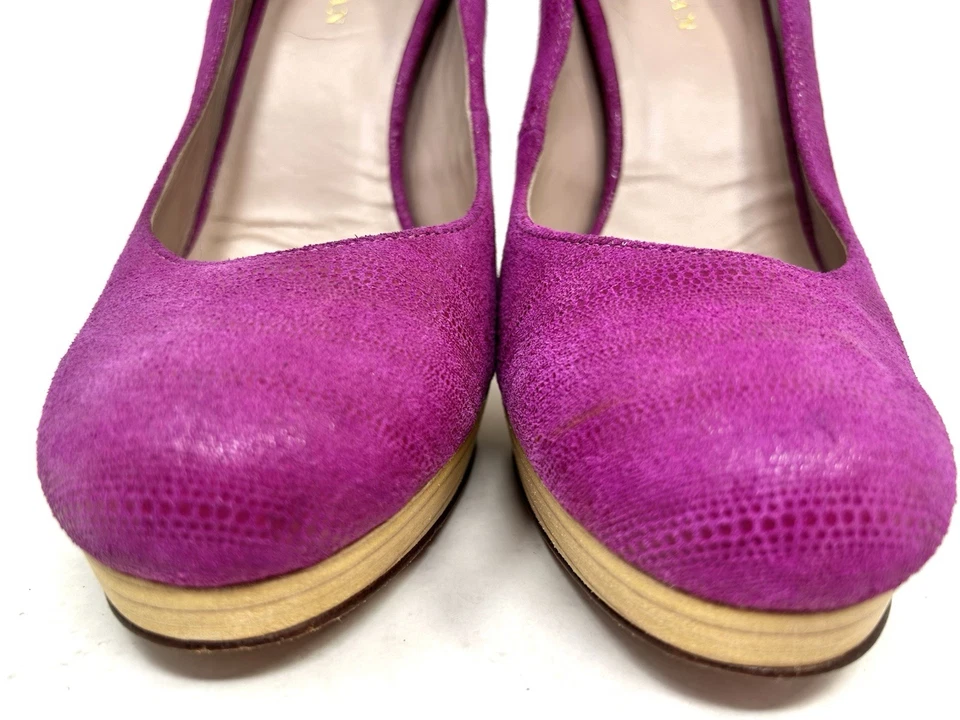 COLE HAAN Chelsea Magenta Platform Leather 4.5" Pump Size 8B - Image 4 of 4