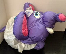 VTG Puffalump Fisher Price Big Things Purple Elephant Nylon Plush 18 1994