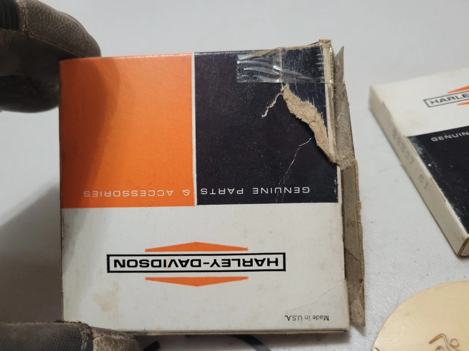 2x NOS 61-66 Harley Davidson Aermacchi Sprint + 0,4 mm anillos de pistón 22327-61 C H Foto 4 de 4