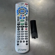 Charter Cable Box & Universal Remote Control Silver Tested Working