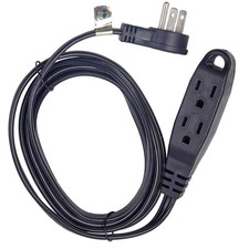 3 Way Power Splitter and 6' Extension Cord, 3 Pack Angled Plug 1, 6 Foot