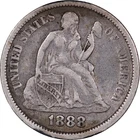 1888 10c Seated Liberty Dime ~ VF Details