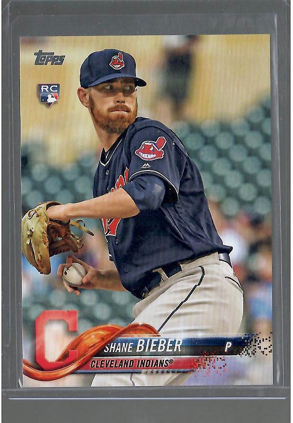 2018 Topps Update #US198 Shane Bieber Rookie Card RC Cleveland Indians