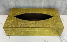 Vintage Tissue Box Cover Hollywood Glamour Gold by National Products