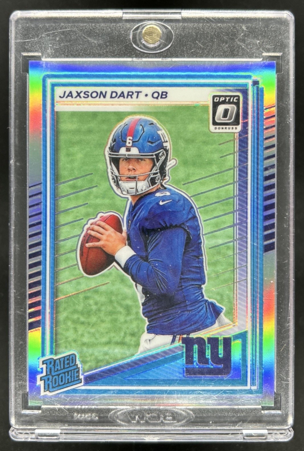 2025 Panini Donruss Optic Jaxson Dart Rated Rookie Holo Prizm #273 Giants