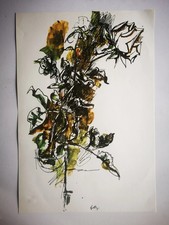 litografia due rose Renato Guttuso maestri d'arte del 900 italia