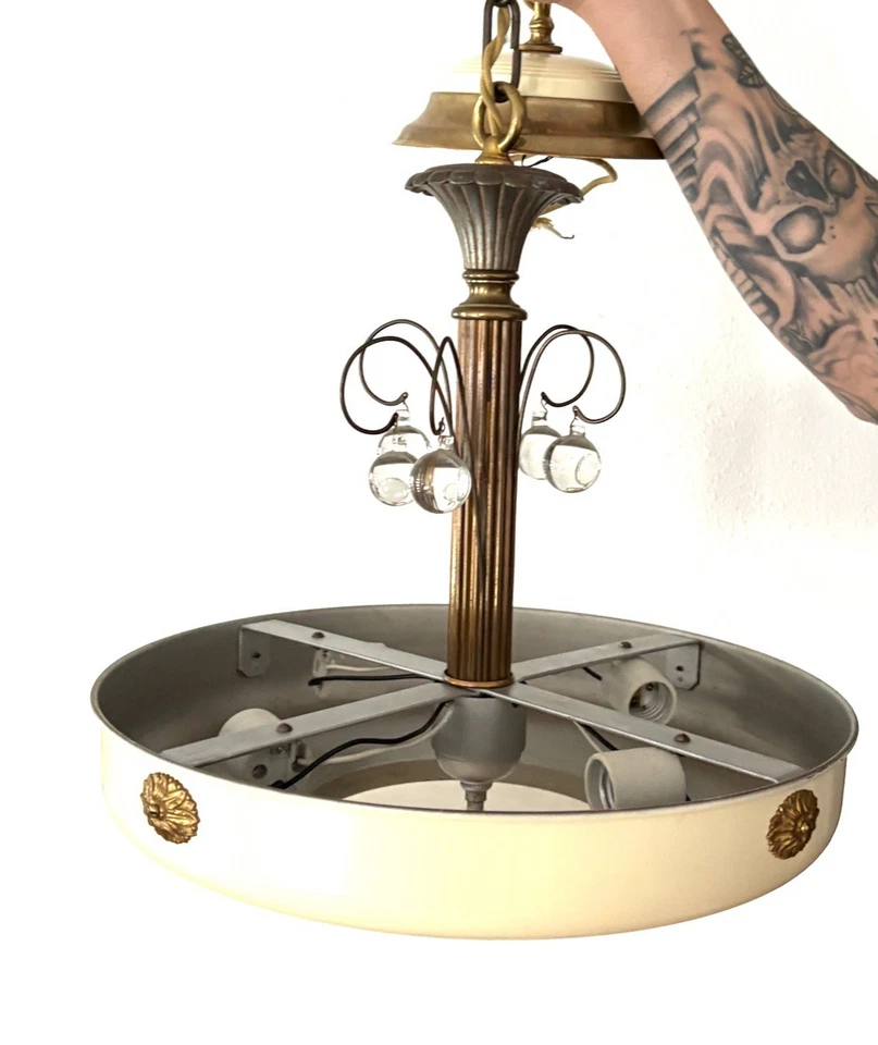 Vintage 1940’s Neoclassical Chandelier  - Image 4 of 4