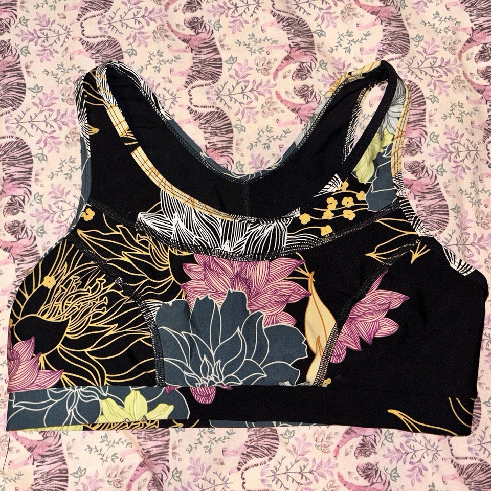 Running Bare Floral Sports Bra Crop AU8 Activewear