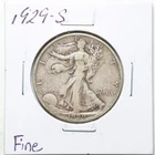 1929-S 50C Walking Liberty Half Dollar in Fine Condition #6438