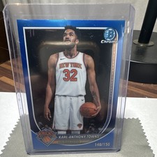 2025/26 Topps Bowman Chrome Karl-Anthony Towns Blue /150 New York Knicks BCV-64