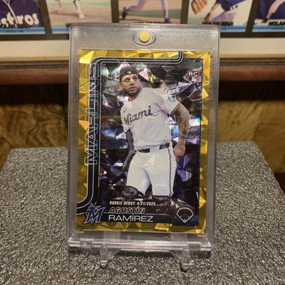 2025 Topps Update Rookie Debut Agustin Ramirez #US332 Gold Diamanté 13/50 Miami