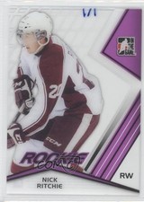 2014 ITG Draft Prospects Clear Rookie Redemption Purple 1/1 Nick Ritchie #10 0c3
