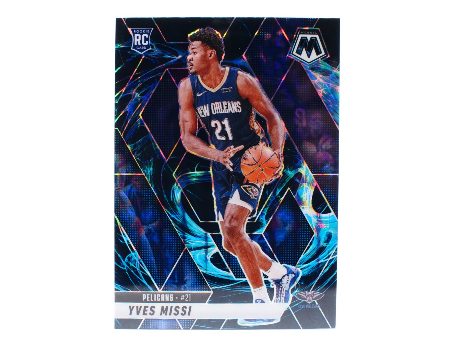 2024-25 Panini Mosaic - Rookies Yves Missi #243 Genesis Mosaic Prizm (RC)