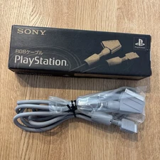 【NEW】Sony PlayStation SCPH-1050 Offcial RGB SCART Cable PS1 PS2 Japan