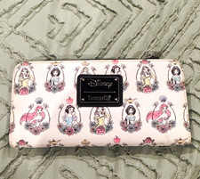 Loungefly Disney Princesses Large White Zip Around Wallet