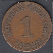 1890 A - 1 Pfennig - Allemagne