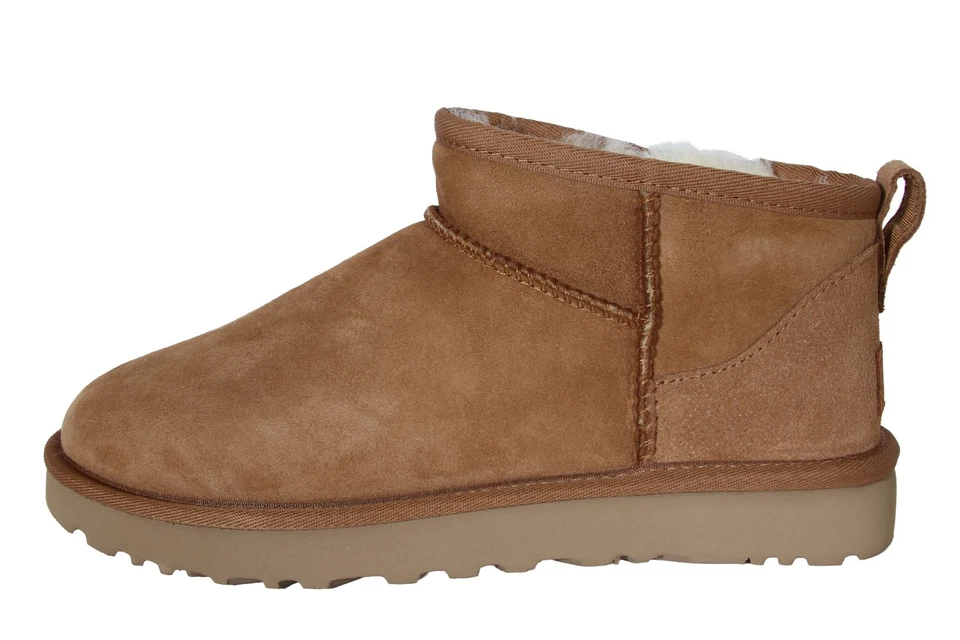 UGG Classic Ultra Mini 女式靴子 | 颜色:栗色 | 款式 1116109-CHE — 第 4/4 张图片