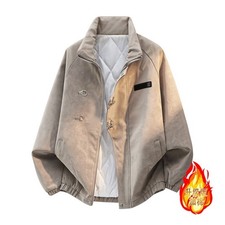 Men's autumn and winter new couple standing collar cotton jacket