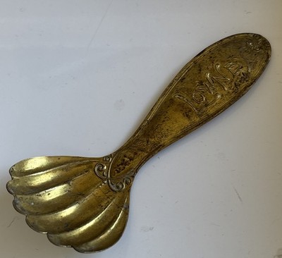 Antique Brass Confectionary Spoon Server Lowney Candy Co  c 1920 4 