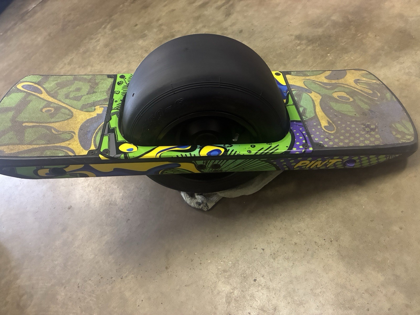 Working low mileage Onewheel Pint with custom Green Rails wr