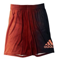 Adidas Aeroready Athletic Shorts Boys Youth Medium Red Black Gradient Logo